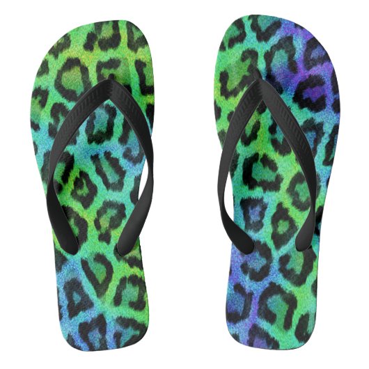 Leopard Print Badesandalen (Fußbett)