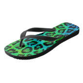 Leopard Print Badesandalen (Schrägansicht)