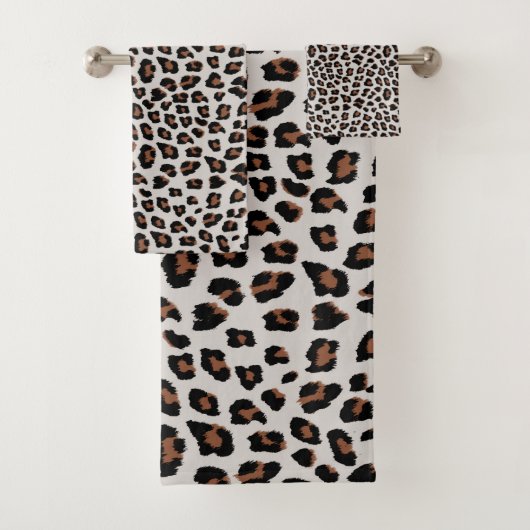 Leopard Print Badhandtuch Set (Insitu)