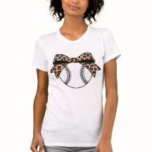 Leopard Print Baseball Bow | Trendy Sports Design
