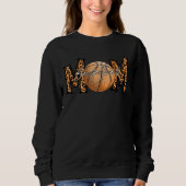 Leopard Print Basketball Mama, Athlete # und Name  Sweatshirt (Vorderseite)