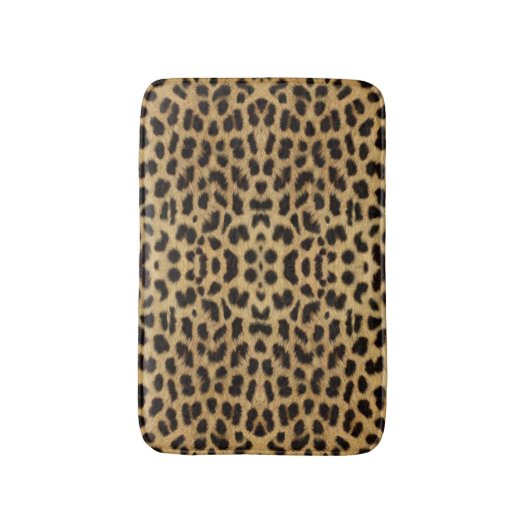 Leopard Print Bath Mat Badematte (Vorderseite Vertikal)