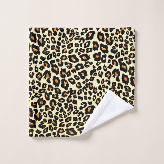 Leopard Print Bath Towel Set (Waschlappen)