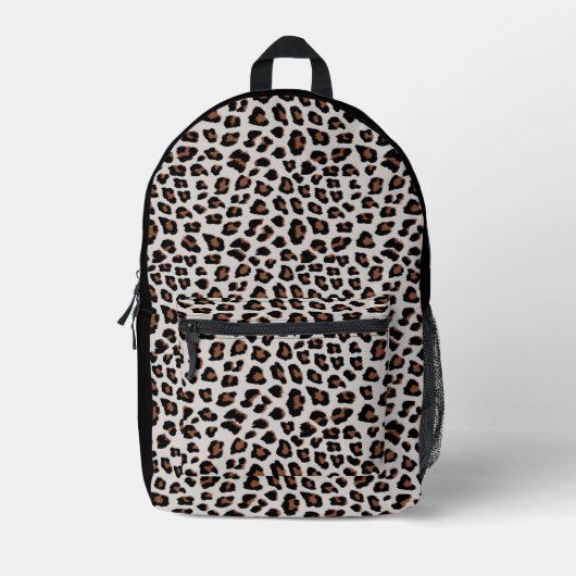Leopard Print Bedruckter Rucksack (Vorderseite)