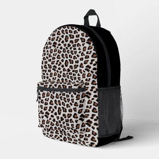 Leopard Print Bedruckter Rucksack (Rückseitige Ecke Rechts)