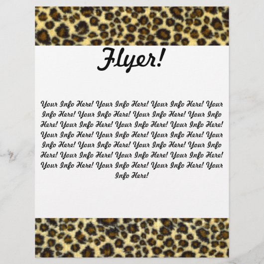 Leopard Print, benutzerdefinierbarer Flyer (Hinten)