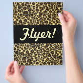 Leopard Print, benutzerdefinierbarer Flyer (Hand)