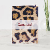 Leopard Print Big Cat Real Fur Design Karte (Vorderseite)