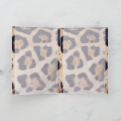 Leopard Print Big Cat Real Fur Design Karte (Innenseite)