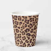 Leopard Print Birthday Pappbecher (Vorderseite)
