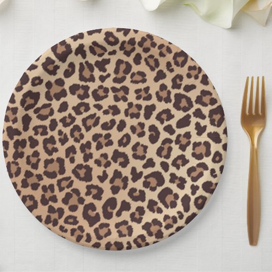Leopard Print Birthday Pappteller