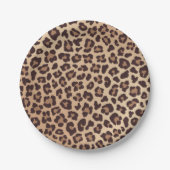 Leopard Print Birthday Pappteller (Vorderseite)
