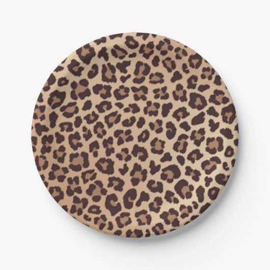 Leopard Print Birthday Pappteller (Vorderseite)