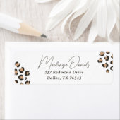 Leopard Print Birthday Rücksendeadresse (Insitu)