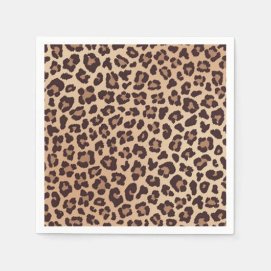 Leopard Print Birthday Serviette (Vorderseite)