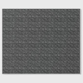 Leopard Print Black and Silver Gray Geschenkpapier (Flach)