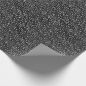 Leopard Print Black and Silver Gray Geschenkpapier (Ecke)