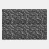 Leopard Print Black and Silver Gray Geschenkpapier Set (Vorderseite 3)