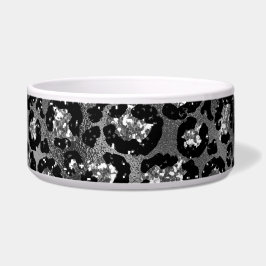 Leopard Print Black and Silver Gray Napf