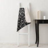 Leopard Print Black and Silver Gray Sherpadecke (Beispiel)