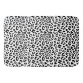 Leopard Print Black and White Badematte (Vorderseite)