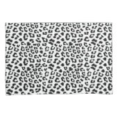 Leopard Print Black and White Kissenbezug (Vorderseite-Rechts)