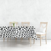 Leopard Print Black and White Tischdecke