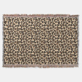 Leopard Print, Black, Brown, Rust und Tan Decke (Vorderseite)