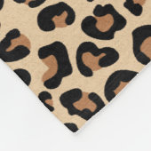Leopard Print, Black, Brown, Rust und Tan Fleecedecke (Ecke)