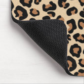Leopard Print, Black, Brown, Rust und Tan Mousepad (Ecke)