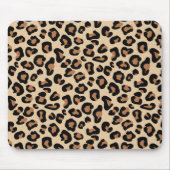 Leopard Print, Black, Brown, Rust und Tan Mousepad (Vorne)