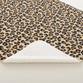 Leopard Print, Black, Brown, Rust und Tan Sherpadecke (3/4)