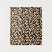 Leopard Print, Black, Brown, Rust und Tan Wandteppich (Vorderseite)