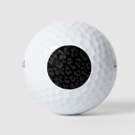 Leopard Print Black Golfball (Vorderseite)