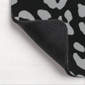 Leopard Print Black Gray Mousepad (Ecke)