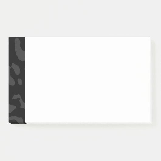 Leopard Print Black Post-it Klebezettel (Vorderseite)