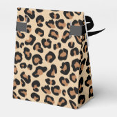 Leopard Print, Black, Rust und Tan Geschenkschachtel (Rückseite)