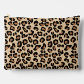 Leopard Print, Black, Rust und Tan Zubehörtasche (Vorderseite)