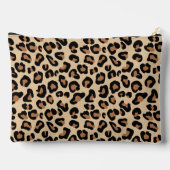 Leopard Print, Black, Rust und Tan Zubehörtasche (Rückseite)