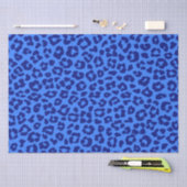 Leopard Print-Blue- Seidenpapier (Handwerk)