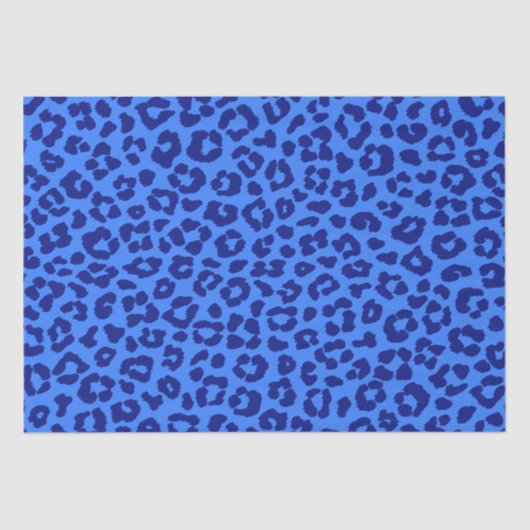 Leopard Print-Blue- Seidenpapier (Vorderseite)