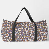 Leopard Print Blue und Brown- Duffle Bag (Vorderseite)