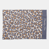 Leopard Print Blue und Brown- Geschirrtuch (Horizontal)
