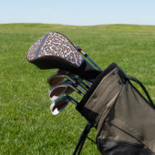 Leopard Print Blue und Brown- Golf Headcover (In SItu)