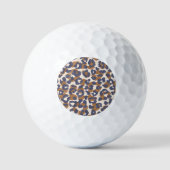 Leopard Print Blue und Brown- Golfball (Vorderseite)