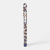 Leopard Print Blue und Brown- iPhone 16 Hülle (Linke Seite)