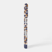 Leopard Print Blue und Brown- iPhone 16 Hülle (Rechte Seite)