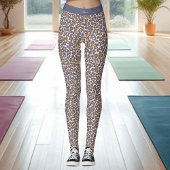 Leopard Print Blue und Brown- Leggings