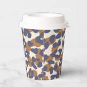 Leopard Print Blue und Brown Pappbecher (Rechts)