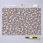 Leopard Print Blue und Brown- Seidenpapier (Handwerk)